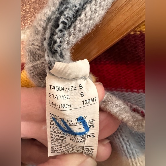 Benetton striped wool blend cardigan - Picture 4 of 6